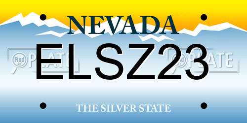 ELSZ23 Nevada License Plate