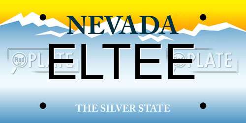 ELTEE Nevada License Plate