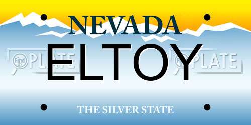 ELTOY Nevada License Plate