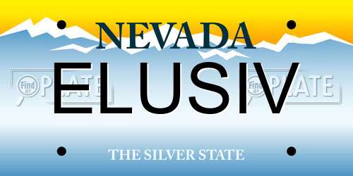 ELUSIV Nevada License Plate