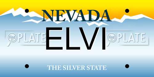 ELVI Nevada License Plate