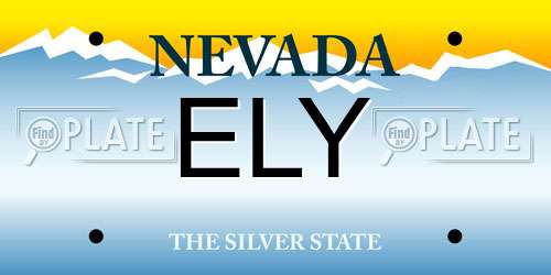 ELY Nevada License Plate