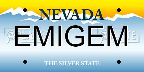 EMIGEM Nevada License Plate