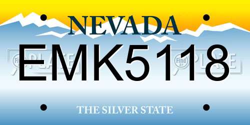 EMK5118 Nevada License Plate