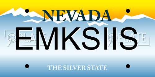 EMKSIIS Nevada License Plate