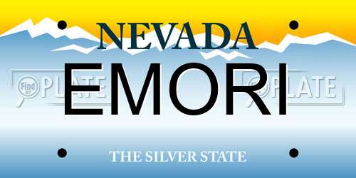 EMORI Nevada License Plate