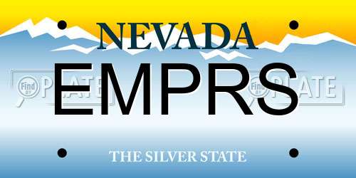 EMPRS Nevada License Plate