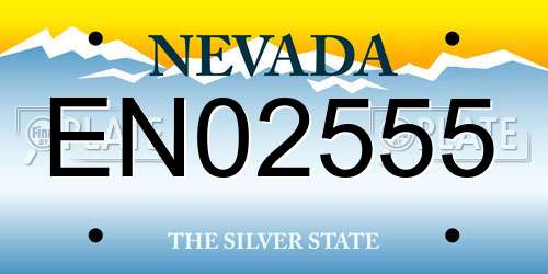 EN02555 Nevada License Plate