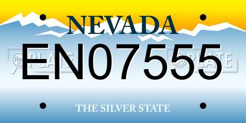 EN07555 Nevada License Plate