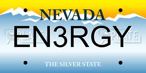 EN3RGY Nevada License Plate