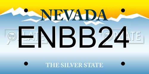 ENBB24 Nevada License Plate