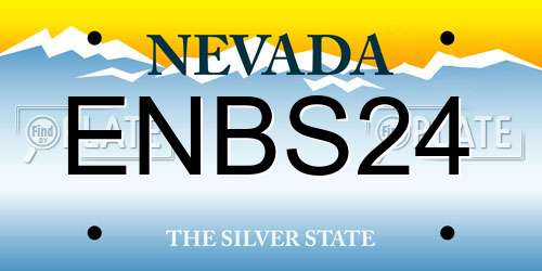 ENBS24 Nevada License Plate
