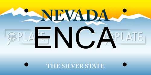 ENCA Nevada License Plate