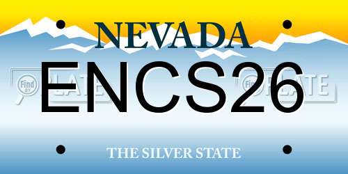 ENCS26 Nevada License Plate