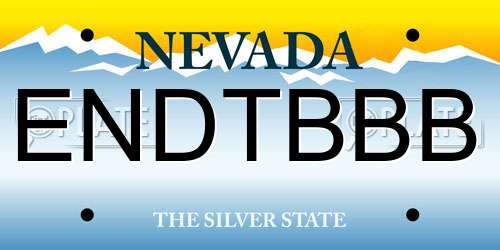 ENDTBBB Nevada License Plate
