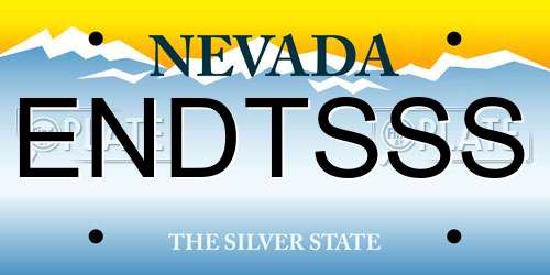 ENDTSSS Nevada License Plate