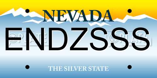 ENDZSSS Nevada License Plate