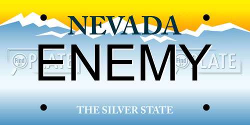 ENEMY Nevada License Plate