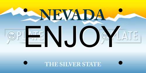 ENJOY Nevada License Plate
