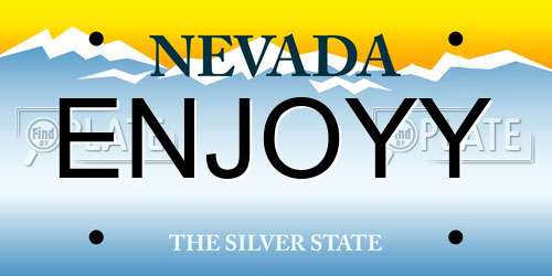 ENJOYY Nevada License Plate