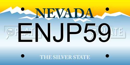 ENJP59 Nevada License Plate