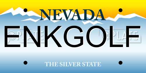 ENKGOLF Nevada License Plate