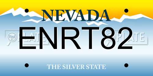 ENRT82 Nevada License Plate