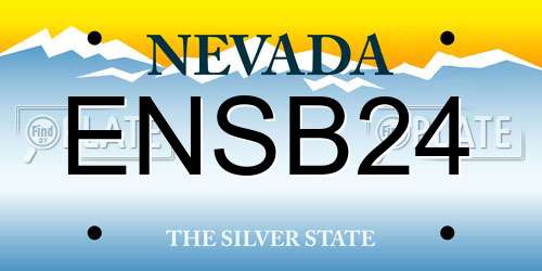 ENSB24 Nevada License Plate