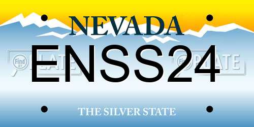 ENSS24 Nevada License Plate