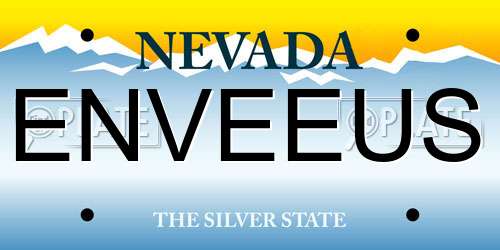 ENVEEUS Nevada License Plate