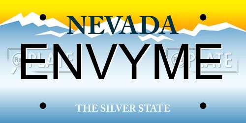 ENVYME Nevada License Plate