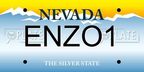 ENZO1 Nevada License Plate