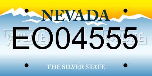 EO04555 Nevada License Plate