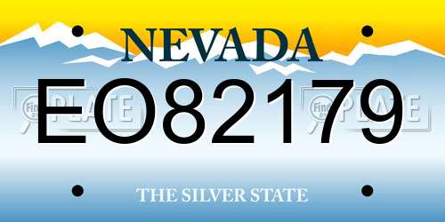 EO82179 Nevada License Plate