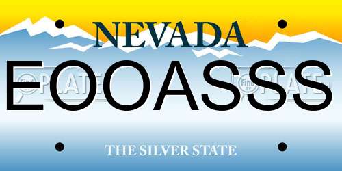 EOOASSS Nevada License Plate