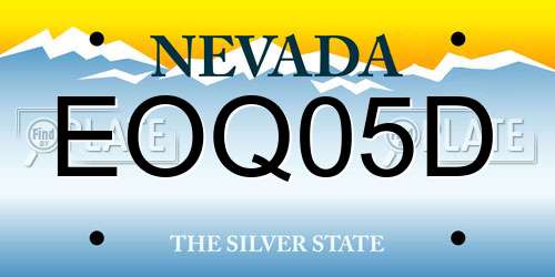 EOQ05D Nevada License Plate