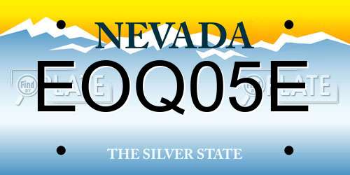 EOQ05E Nevada License Plate