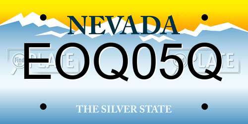EOQ05Q Nevada License Plate