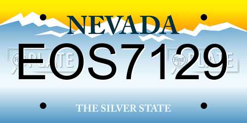 EOS7129 Nevada License Plate