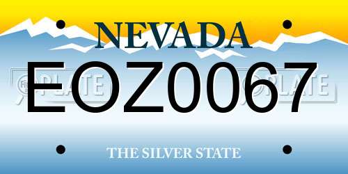 EOZ0067 Nevada License Plate