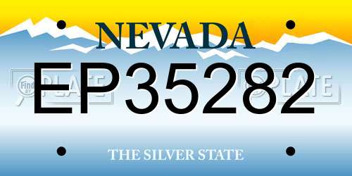 EP35282 Nevada License Plate