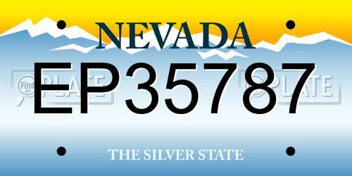 EP35787 Nevada License Plate