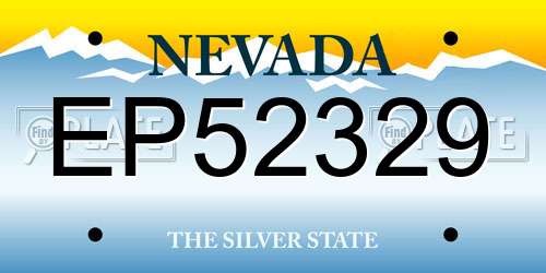 EP52329 Nevada License Plate