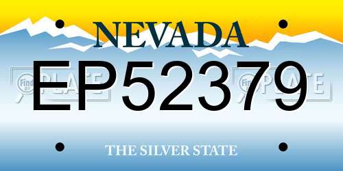EP52379 Nevada License Plate