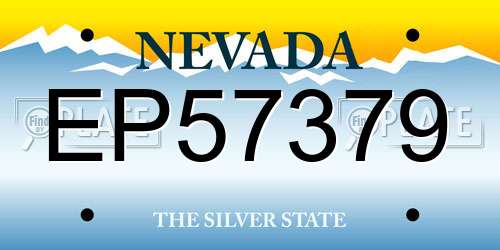EP57379 Nevada License Plate