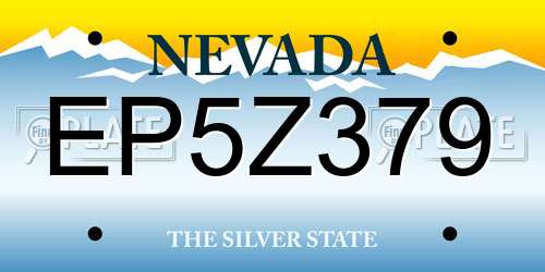 EP5Z379 Nevada License Plate