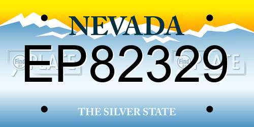 EP82329 Nevada License Plate