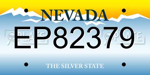 EP82379 Nevada License Plate
