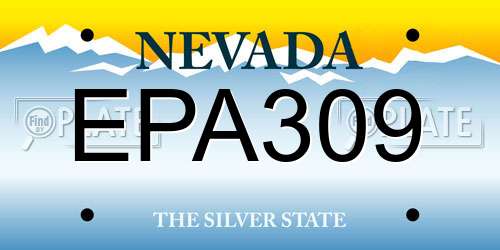 EPA309 Nevada License Plate