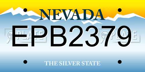 EPB2379 Nevada License Plate